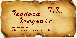 Teodora Kragović vizit kartica